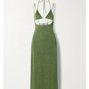 Oseree lumiere knit dress in green